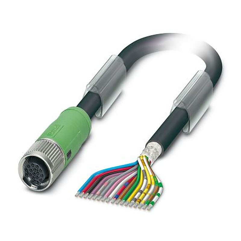 Phoenix Contact Female 17 way Straight to 17 way Unterminated Sensor Actuator Cable, 5 m