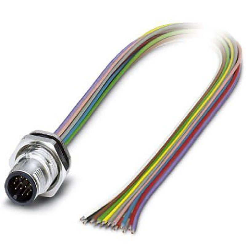 Phoenix Contact Male 12 way M12, Straight to Free End Sensor Actuator Cable, 500 mm
