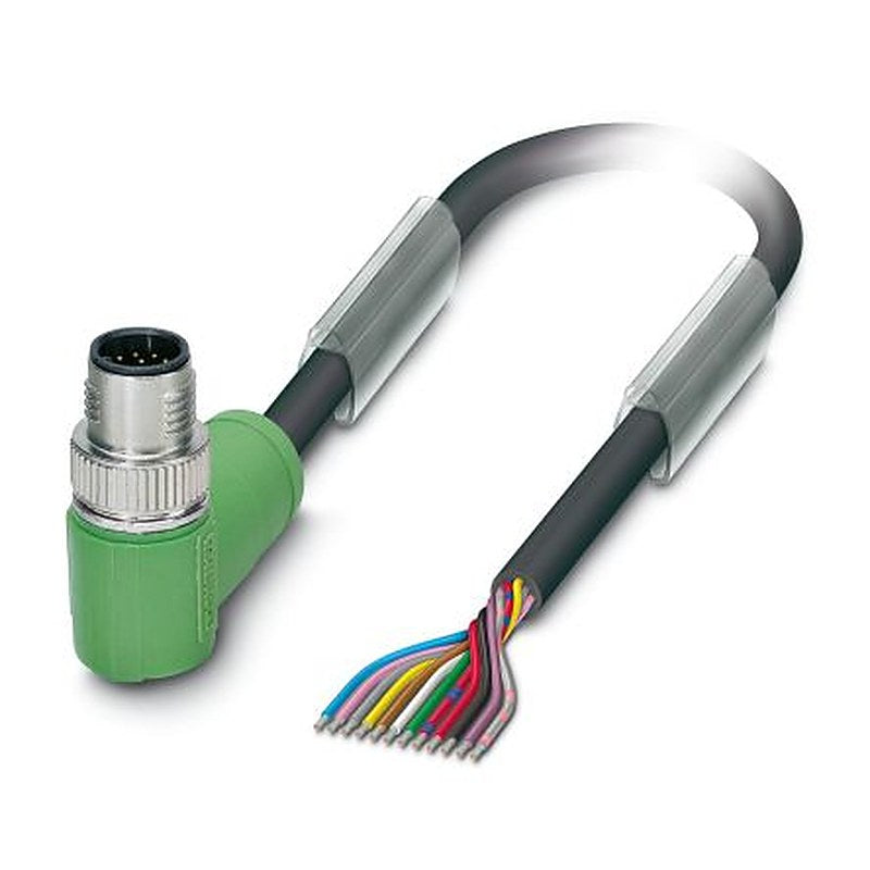 Phoenix Contact Male 12 way Right Angle to 12 way Unterminated Sensor Actuator Cable, 10 m