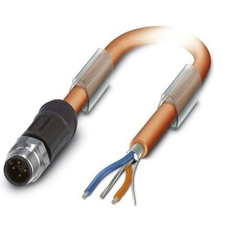 Phoenix Contact Male 3 way M12, Straight to Female Free End Bus Cable, 5 m
