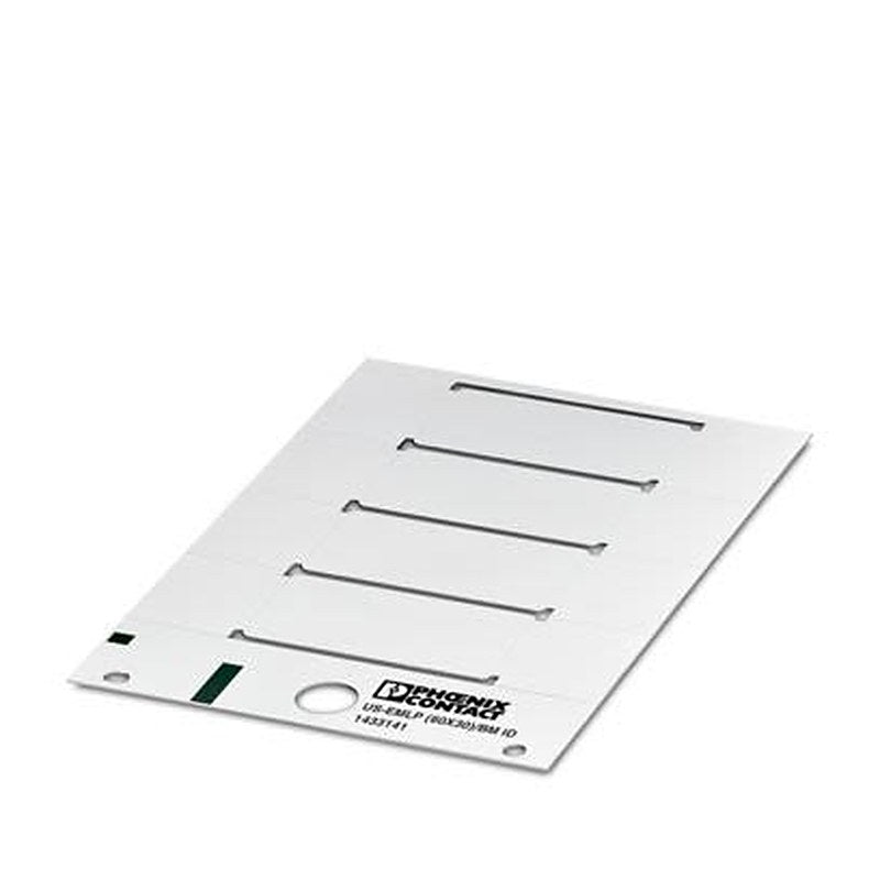 Phoenix Contact Label, 59.7 mm Length, 29.8 mm Height 1433141 White