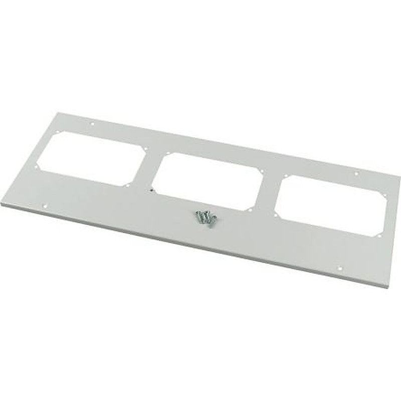 Eaton Grey Cover Plate Steel Faceplate & Mount Plate