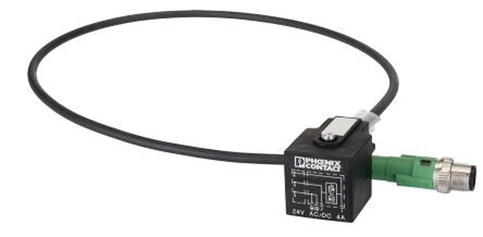 Phoenix Contact Male 3 way Straight to 3 way DIN 43650 Form A Sensor Actuator Cable, 600 mm