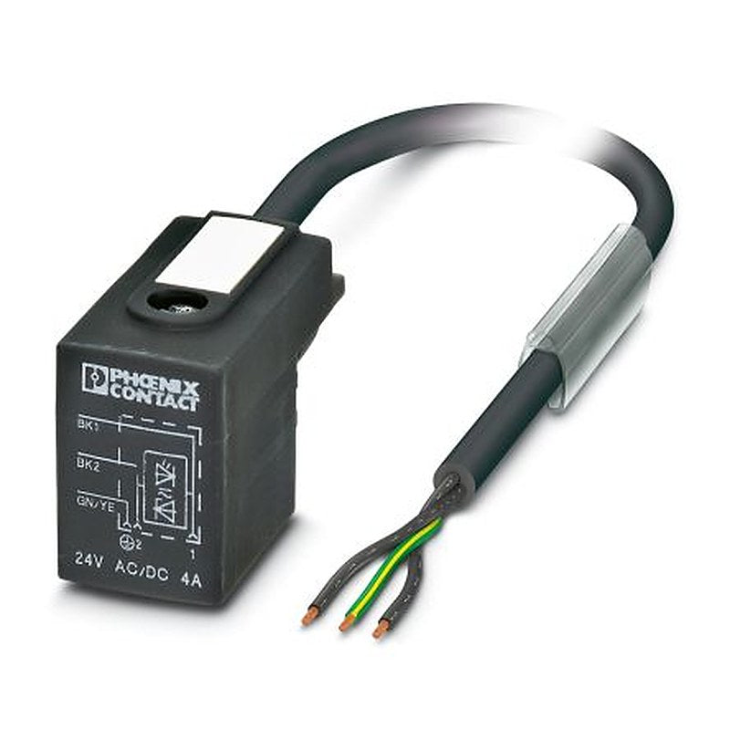 Phoenix Contact Male 3 way DIN 43650 Form B to Unterminated 3 way Valve Connector BI (11 mm) Sensor Actuator Cable, 1.5