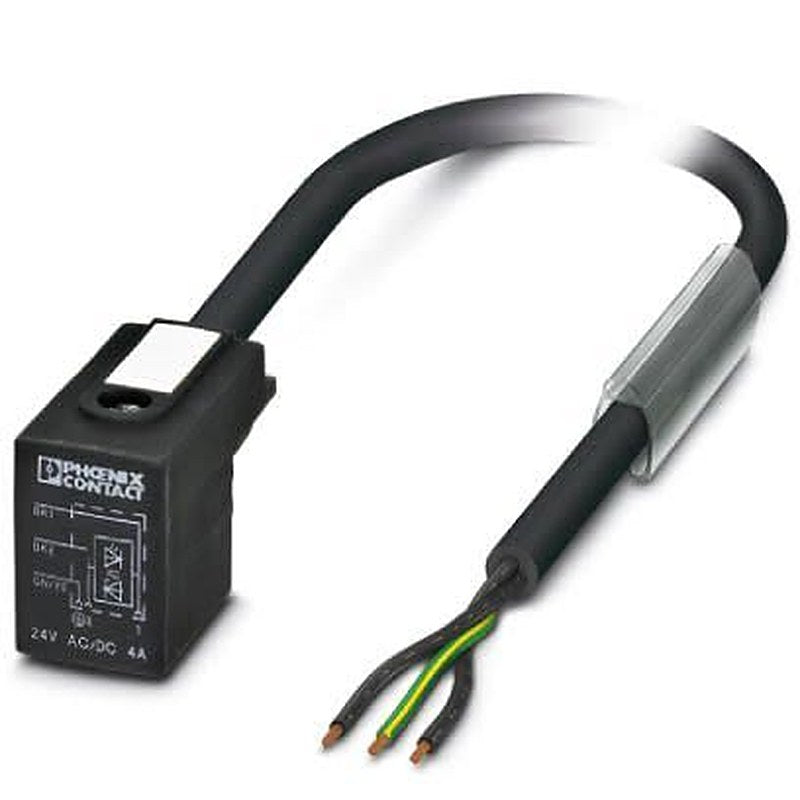Phoenix Contact 3 way DIN 43650 Form BI to Valve Connector Sensor Actuator Cable, 10 m