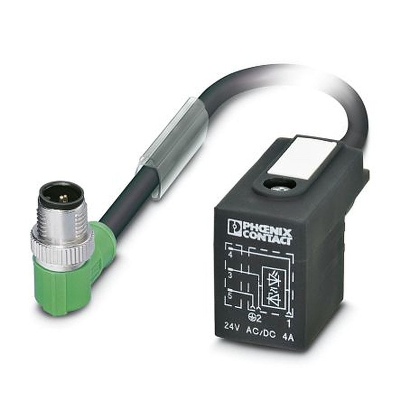 Phoenix Contact Male 3 way M12 to 3 way DIN 43650 Form B Sensor Actuator Cable, 1.5 m