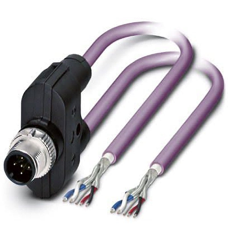 Phoenix Contact Male 5 way M12, Straight to Free Cable End Bus Cable, 5 m