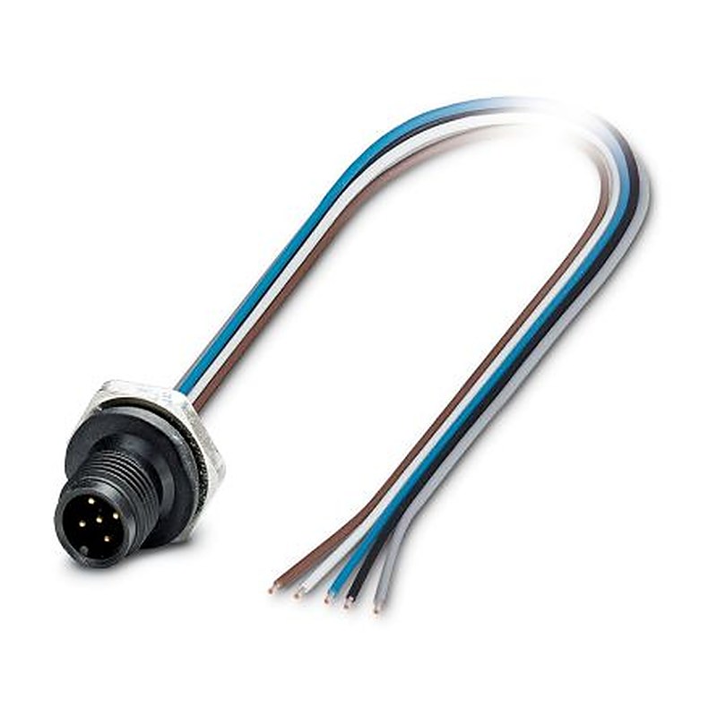 Phoenix Contact Male 5 way M12 to 5 way Free Cable End Sensor Actuator Cable, 500 mm