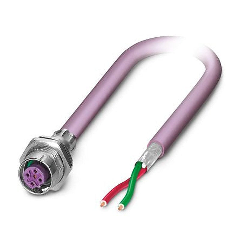Phoenix Contact Female 2 way M12 to 2 way Free Cable End Bus Cable, 5 m