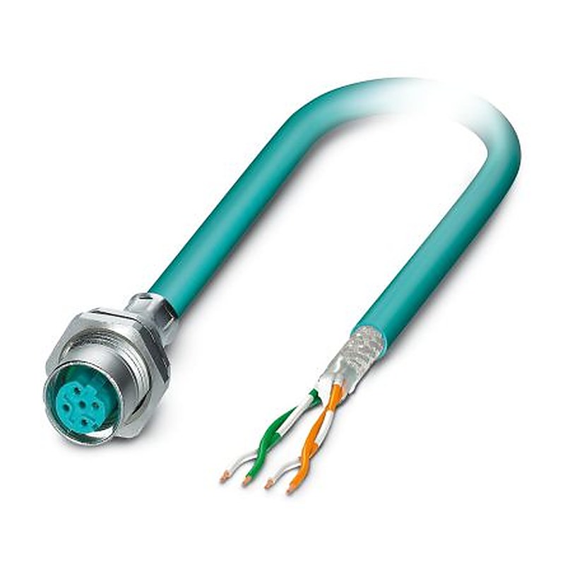 Phoenix Contact SACCBP, 5 m Cat5 Ethernet Cable, Blue, Shielded 2 Polyurethane Sheath