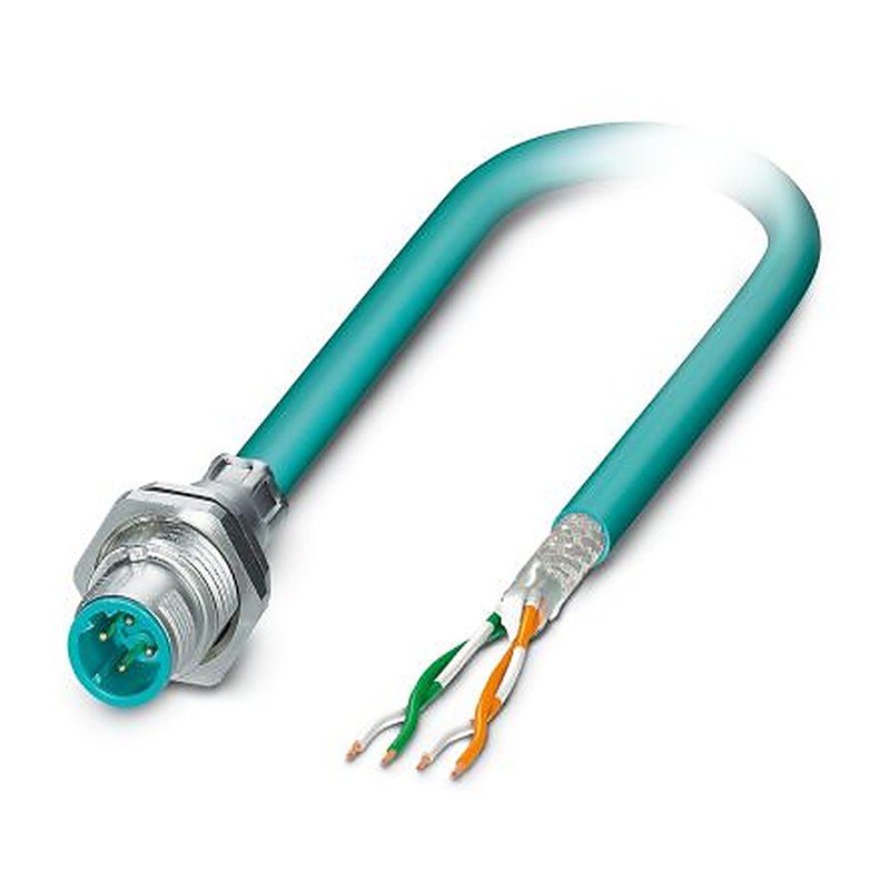 Phoenix Contact SACCBP, 500 mm Cat5 Ethernet Cable, Blue, Shielded 2 Polyurethane Sheath