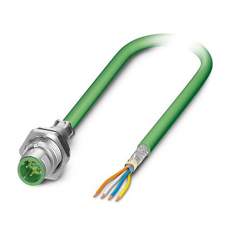 Phoenix Contact SACCBP, 5 m Cat5 Ethernet Cable, Green, F/FTP Polyurethane Sheath