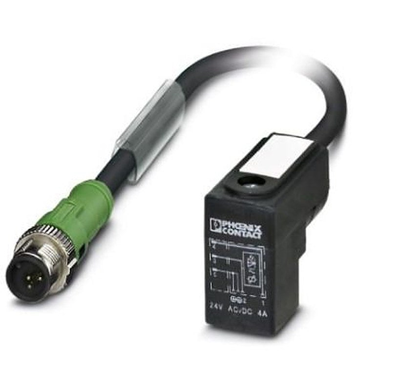 Phoenix Contact Male 3 way M12, Straight to Male DIN 43650 Form C Sensor Actuator Cable, 300 mm