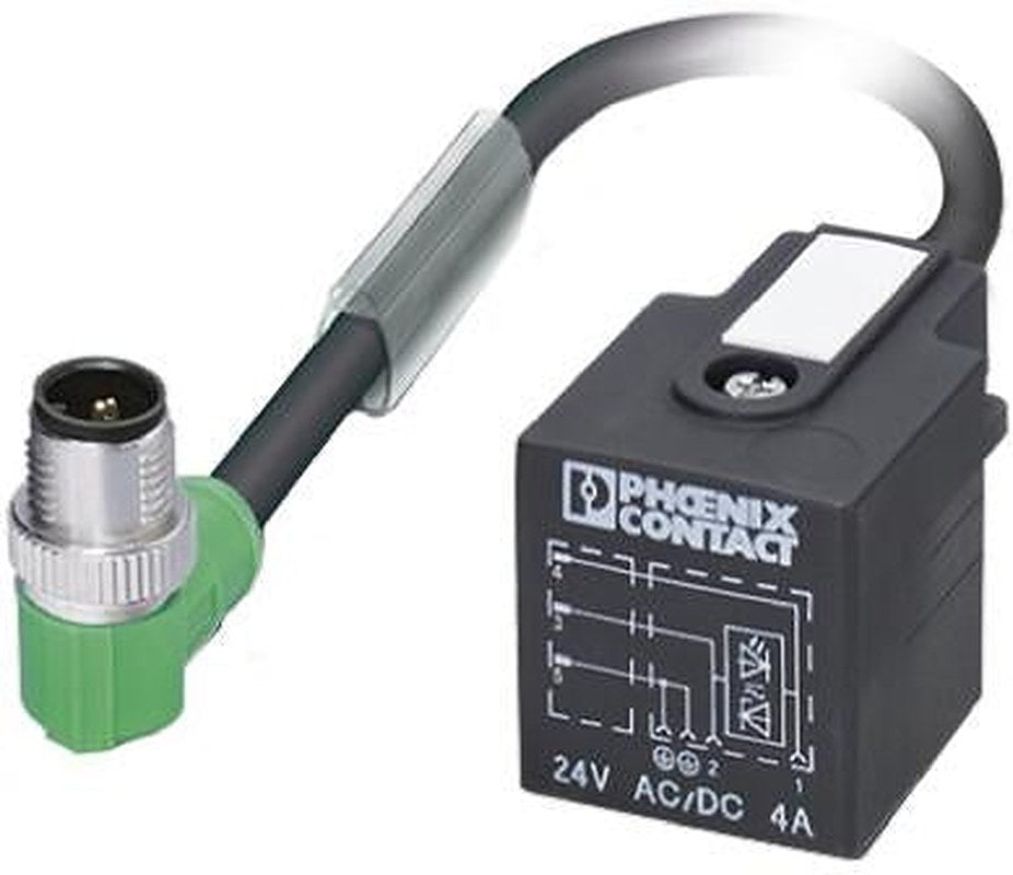 Phoenix Contact Male 3 way Right Angle to DIN 43650 Form A Sensor Actuator Cable, 600 mm