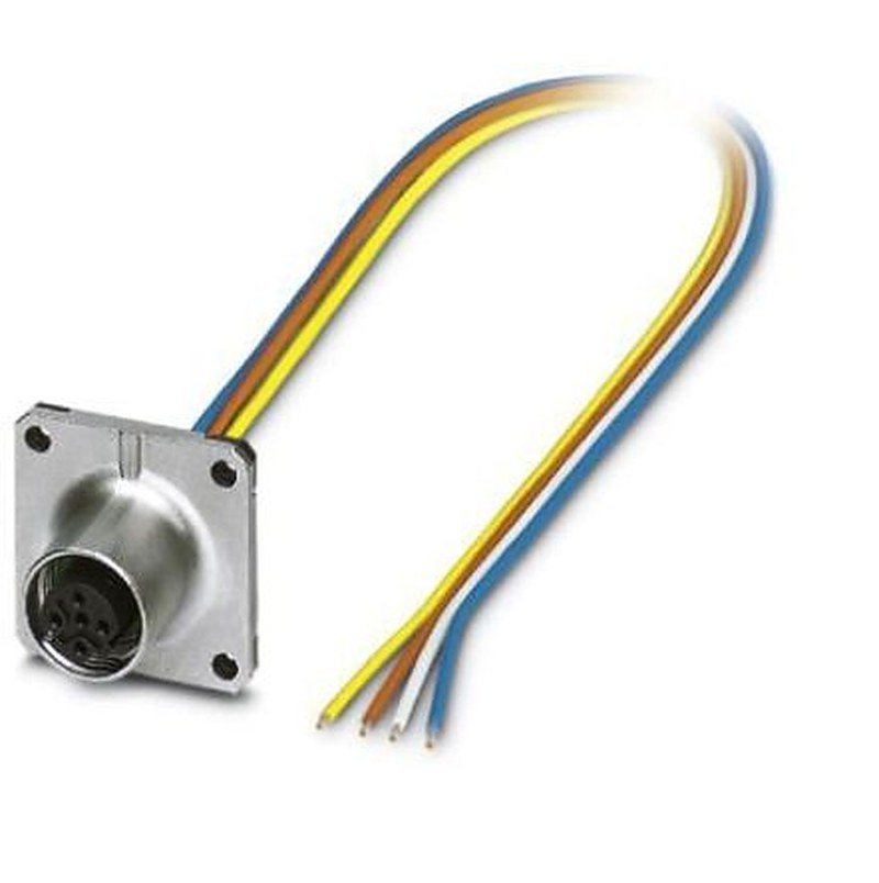 Phoenix Contact Female 4 way Straight to 4 way M12 Sensor Actuator Cable, 500 mm