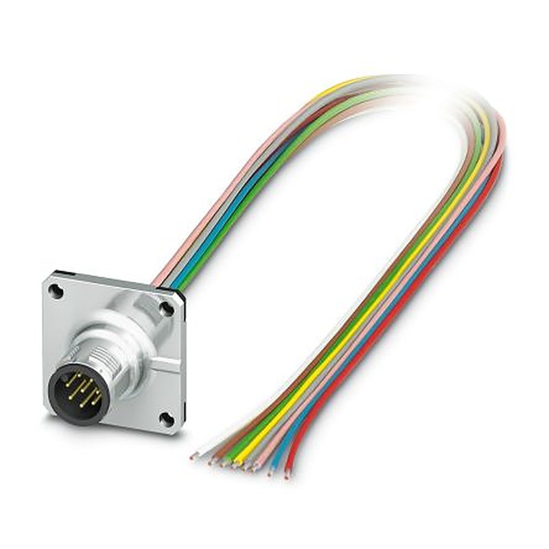 Phoenix Contact Male 8 way M12 to Sensor Actuator Cable, 500 mm