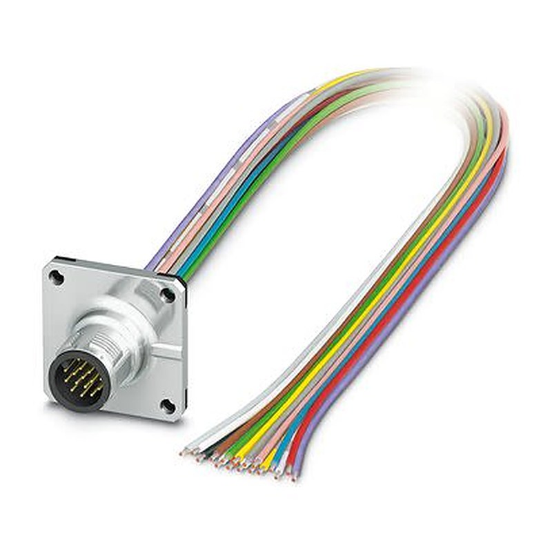 Phoenix Contact Circular Connector, 17 Contacts, Front, Front, M12 Connector, Plug, Male, IP67, SACC Series