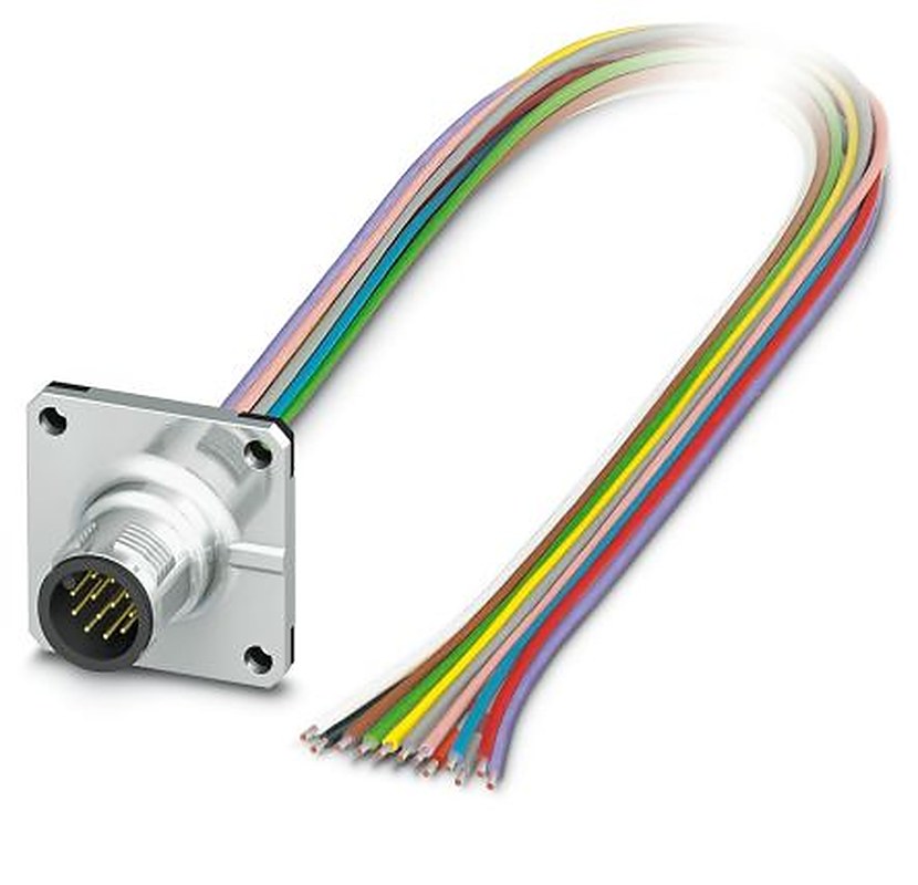 Phoenix Contact Circular Connector, 12 Contacts, Front, M12 Connector, Plug, IP67, SACC Series
