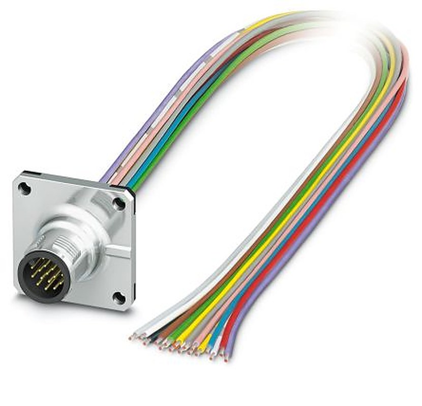 Phoenix Contact Circular Connector, 17 Contacts, Flange, M12 Connector, Plug, Male, IP67