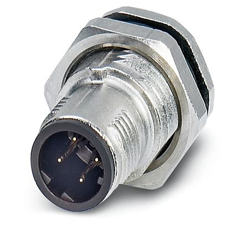 Phoenix Contact Circular Connector, 4 Contacts, Rear, M12 Connector, Plug, Male, IP67, SACC Series