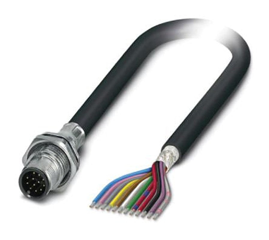Phoenix Contact Male 12 way M12 to 12 way Free Cable End Sensor Actuator Cable, 1 m