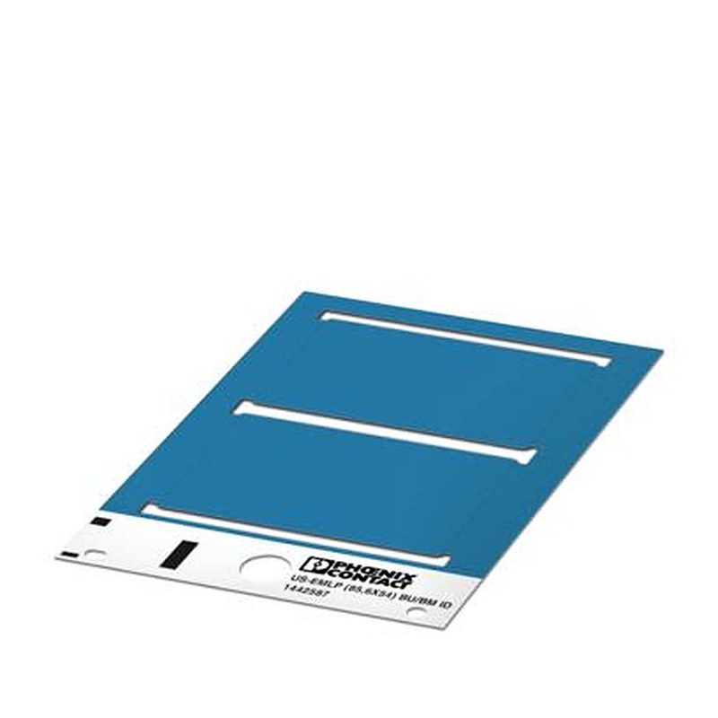 Phoenix Contact Label, 84.9 mm Length, 16 mm Height 1442587 Blue