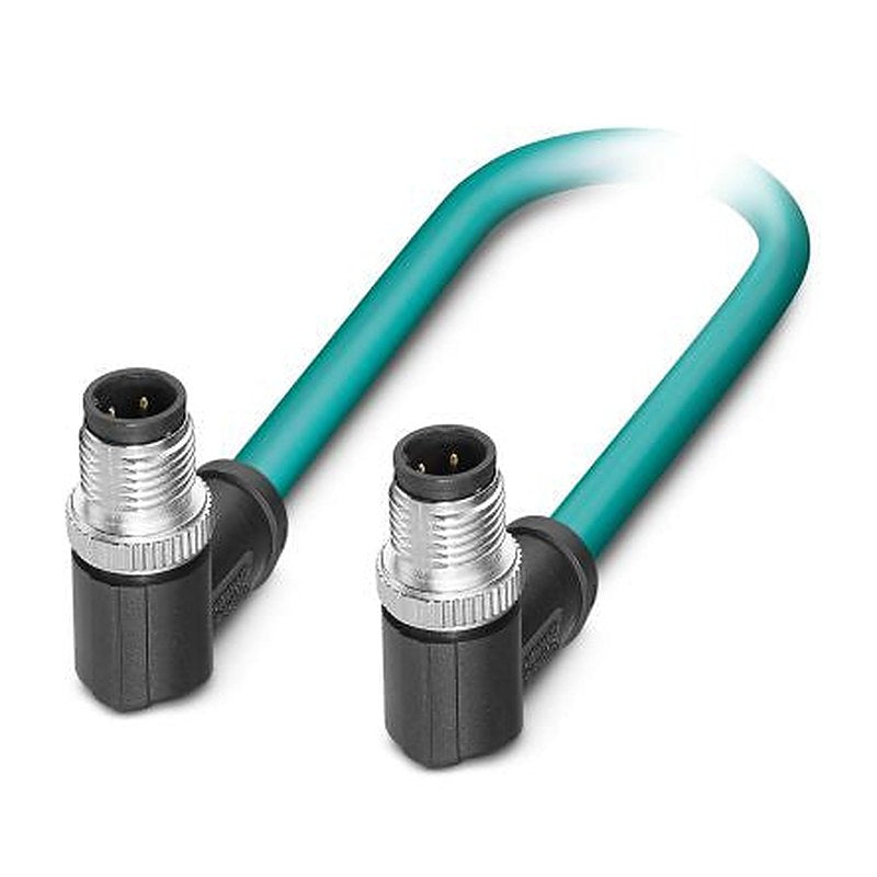 Phoenix Contact M12, 5 m Ethernet Cable, Aqua Screened Polyurethane Sheath