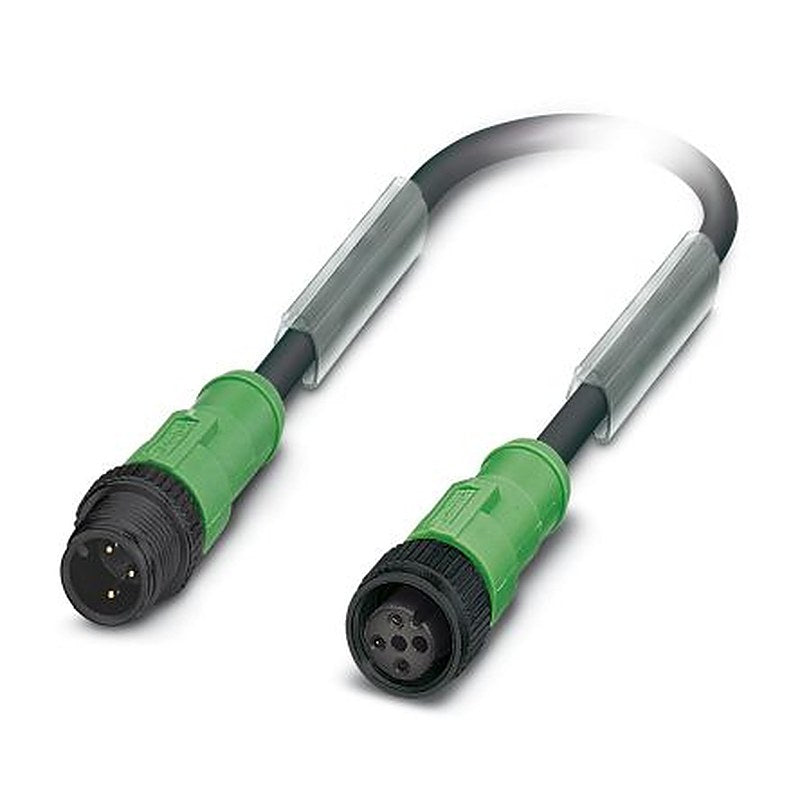Phoenix Contact Male 3 way Straight to Female 3 way Straight Sensor Actuator Cable, 300 mm