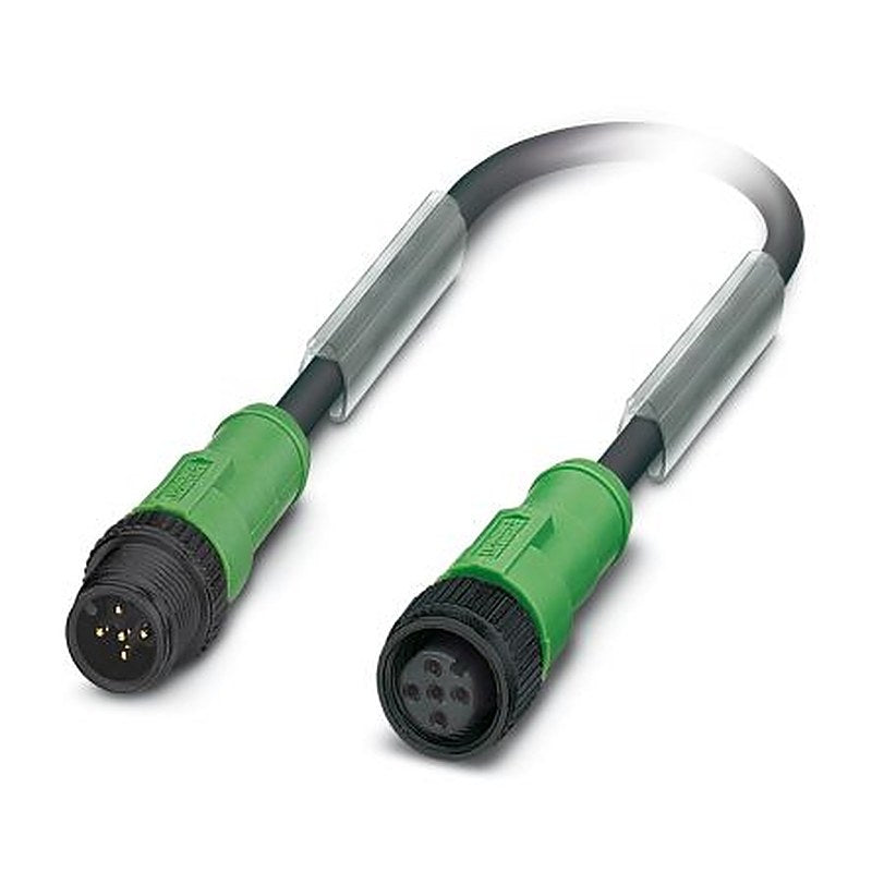 Phoenix Contact Male 5 way M12 to Female 5 way M12 Sensor Actuator Cable, 600 mm