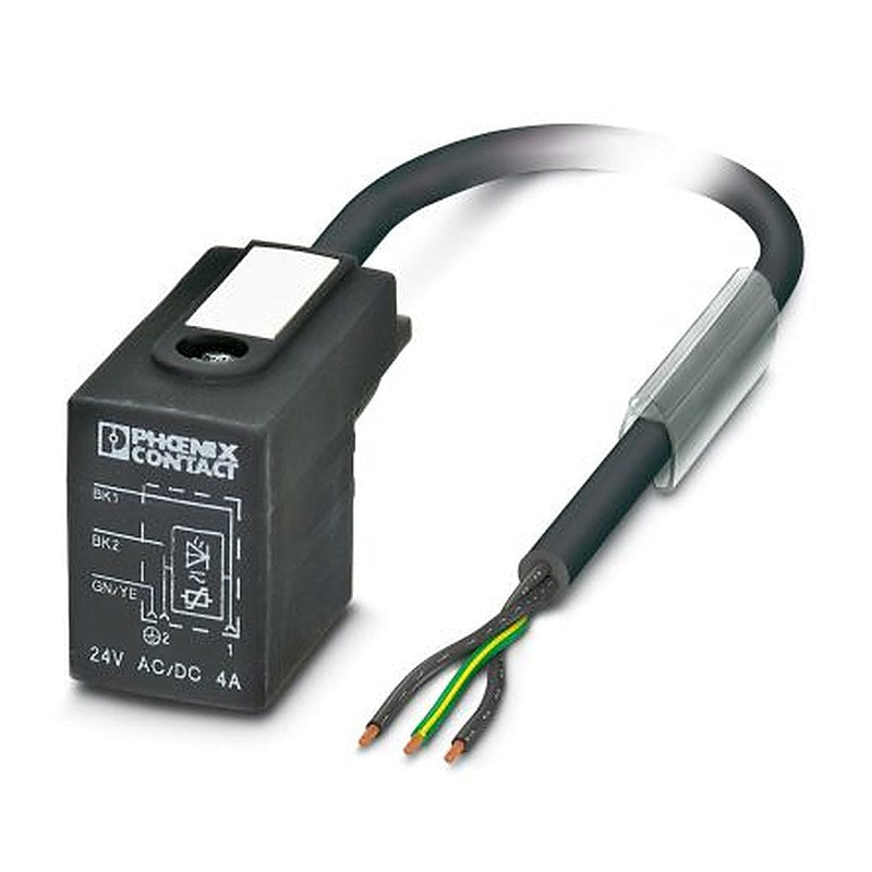 Phoenix Contact Male 3 way DIN 43650 Form B to 3 way Unterminated Sensor Actuator Cable, 5 m