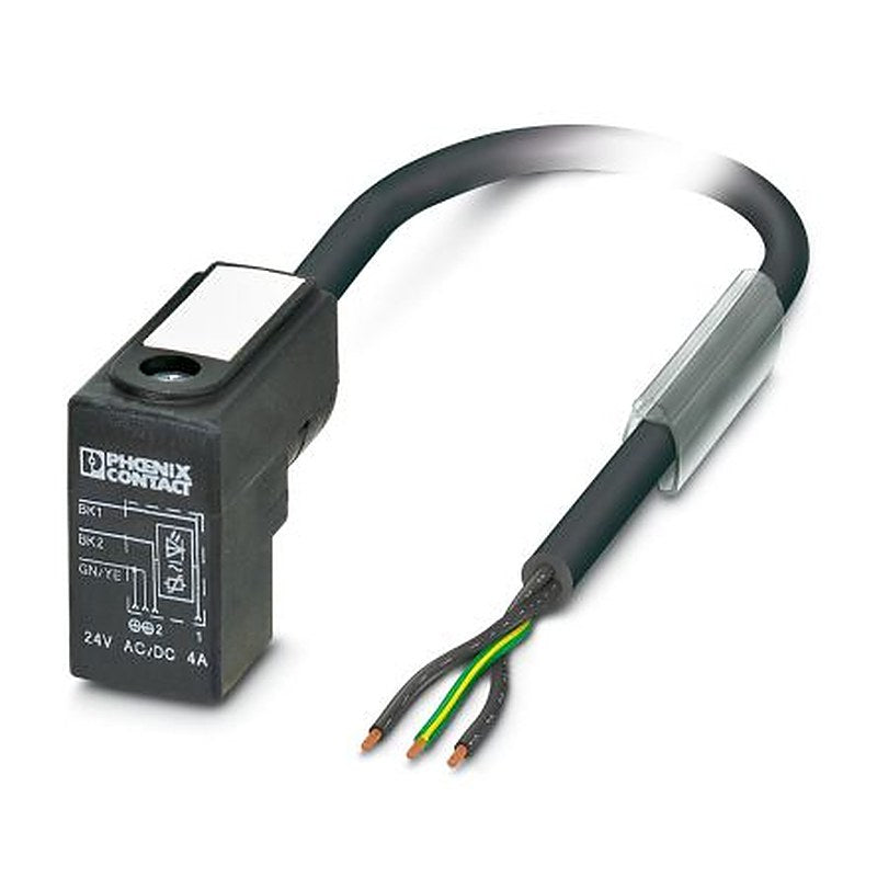 Phoenix Contact 3 way DIN 43650 Form C to 3 way Valve Connector CI (9.4 mm) Sensor Actuator Cable, 3 m