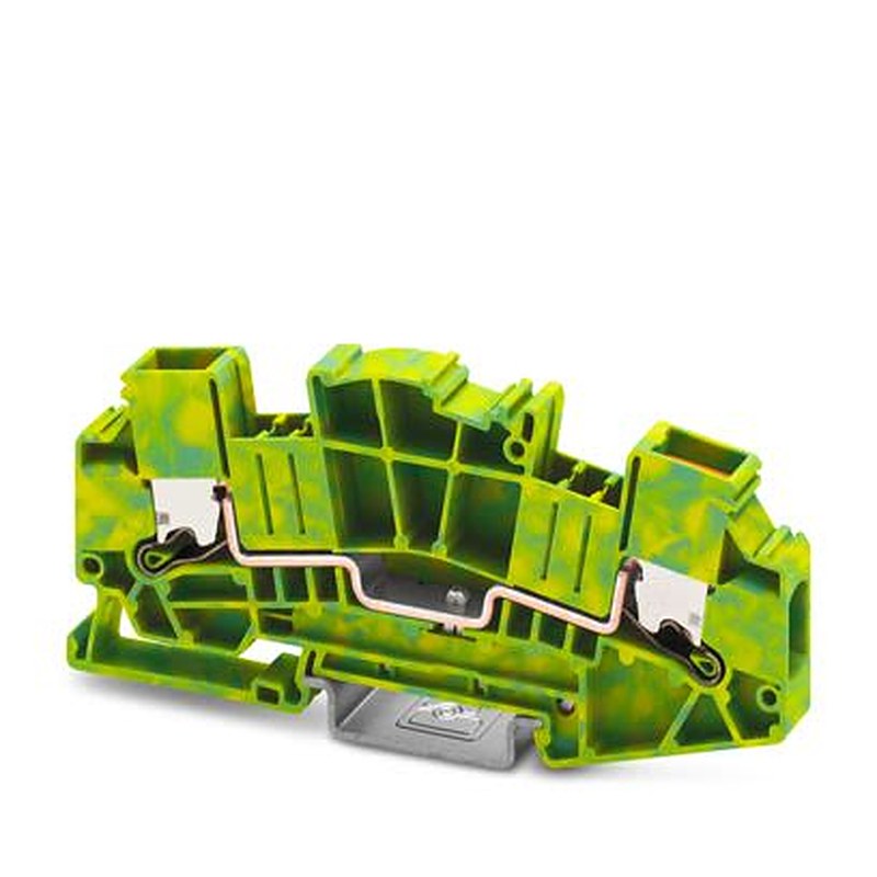 Phoenix Contact 1446171 XTVMED 6-PE Series Earth Terminal Block Green, Yellow, 6mm², 2-Level Fused, Push-in