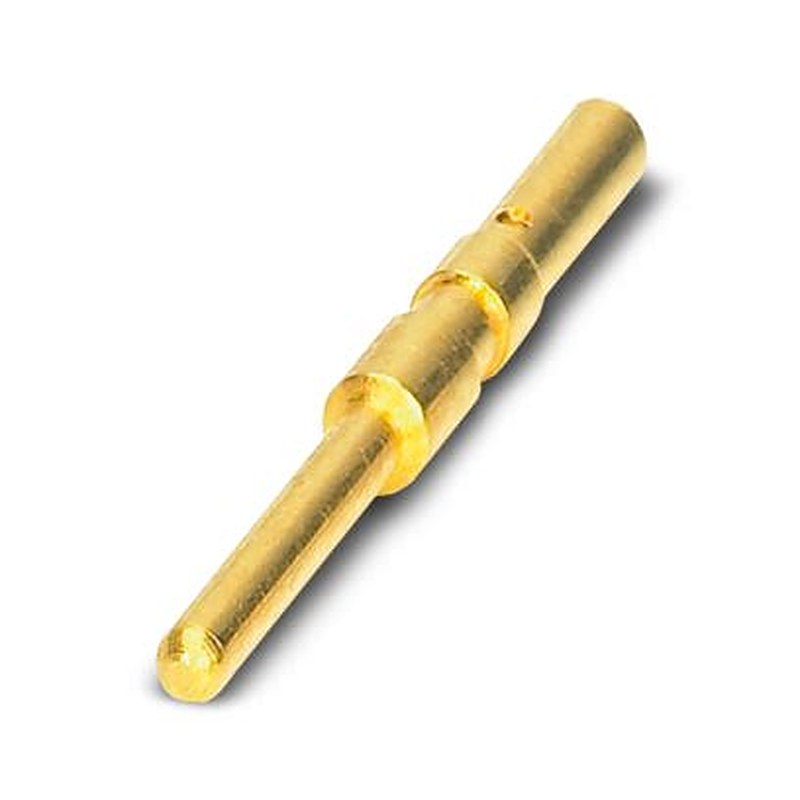 Phoenix Contact CC-1 0-ST-0 34-MS AU Series Male Crimp Contact, 28 AWG Min Crimp, 20 AWG Max