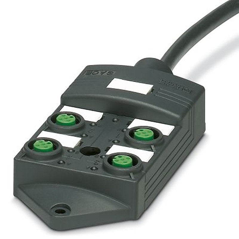 Phoenix Contact SACB Series Sensor Box, 4 Port, M12 Connector, 5 m