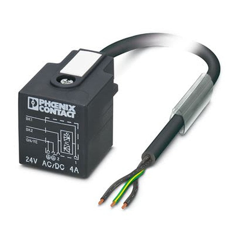 Phoenix Contact 3 way Straight to 3 way Valve Connector Sensor Actuator Cable, 1.5 m