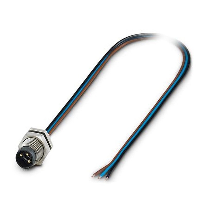 Phoenix Contact Male 3 way M8 to 3 way Unterminated Sensor Actuator Cable, 500 mm