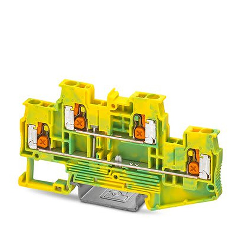 Phoenix Contact 1453897 Double Level Terminal Block Green, Yellow, 2.5mm², 2-Level, Push-in