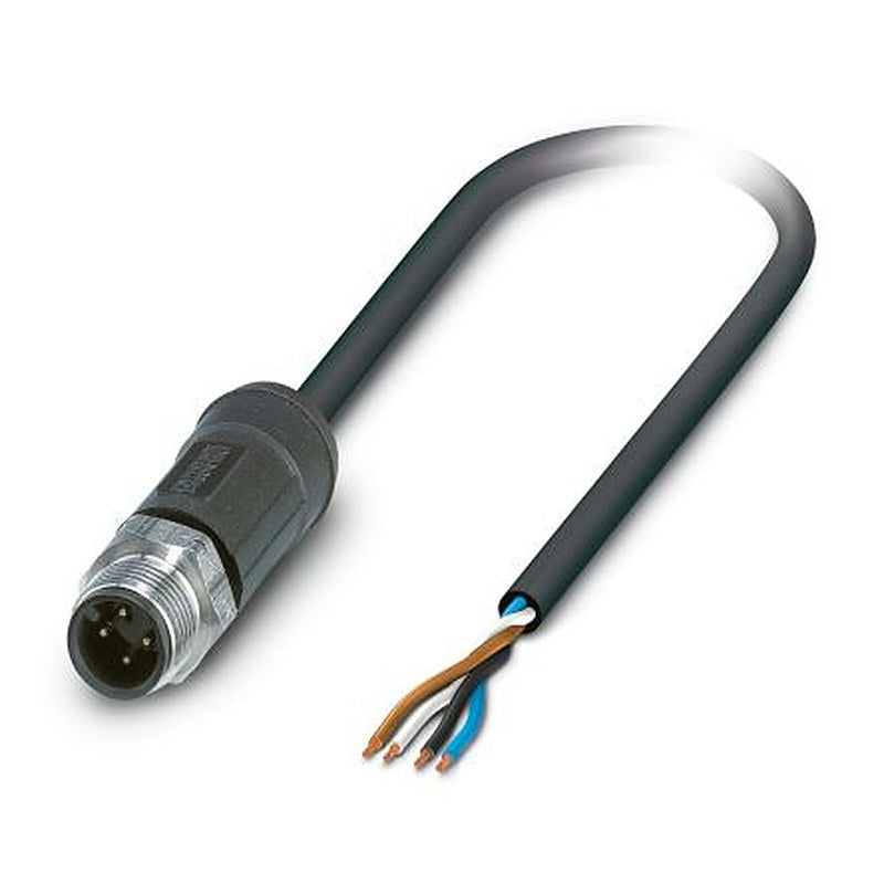 Phoenix Contact Male 4 way M12 to 4 way Unterminated Sensor Actuator Cable, 5 m