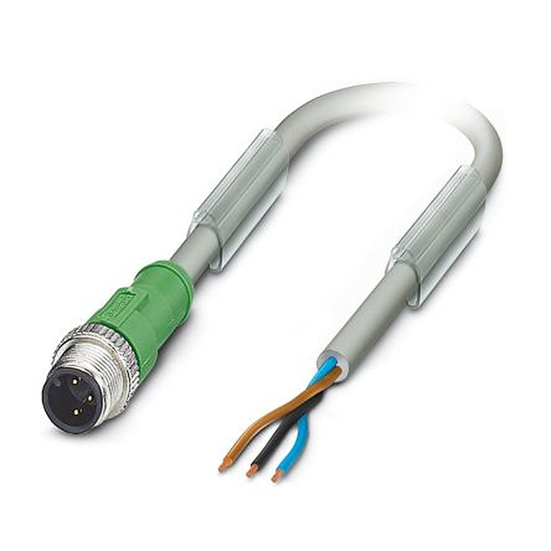Phoenix Contact Male 3 way M12 to Unterminated 3 way Unterminated Sensor Actuator Cable, 1.5 m