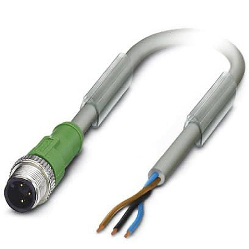 Phoenix Contact Male 3 way M12, Straight to Free Cable End Sensor Actuator Cable, 3 m