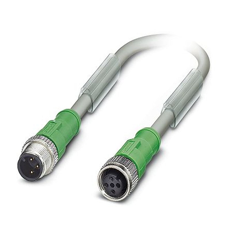 Phoenix Contact Male 3 way M12 to Female 3 way M12 Sensor Actuator Cable, 1.5 m