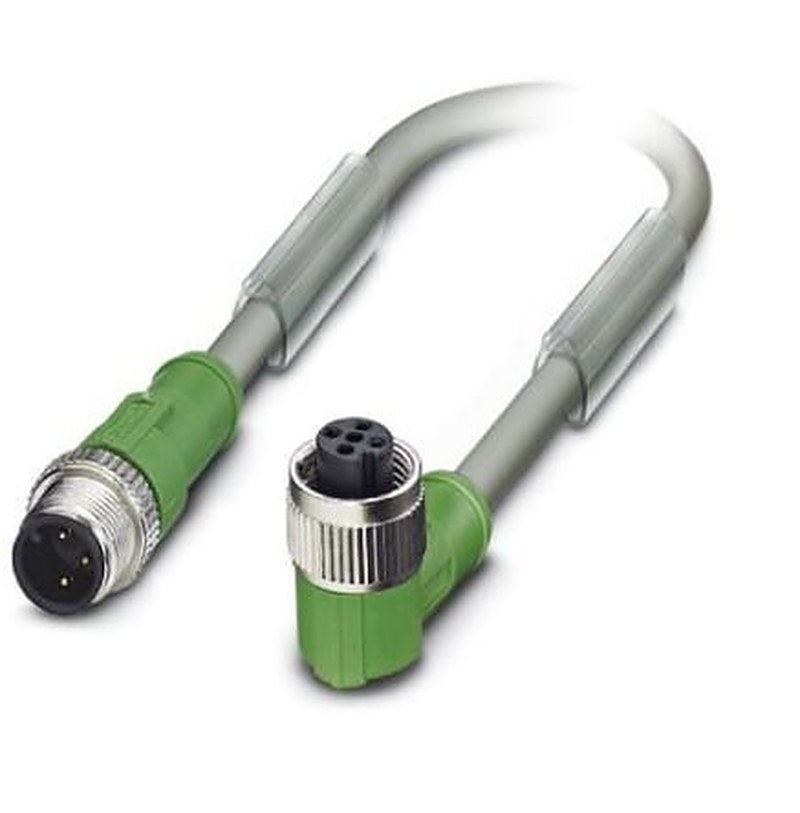 Phoenix Contact Male 3 way M12, Straight to Female 5 way M12 Sensor Actuator Cable, 600 mm