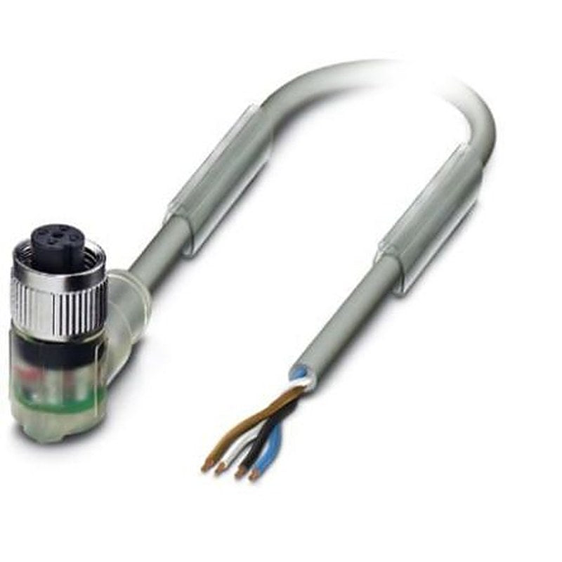Phoenix Contact Female 4 way M12, Right Angle to Free Cable End Sensor Actuator Cable, 1.5 m