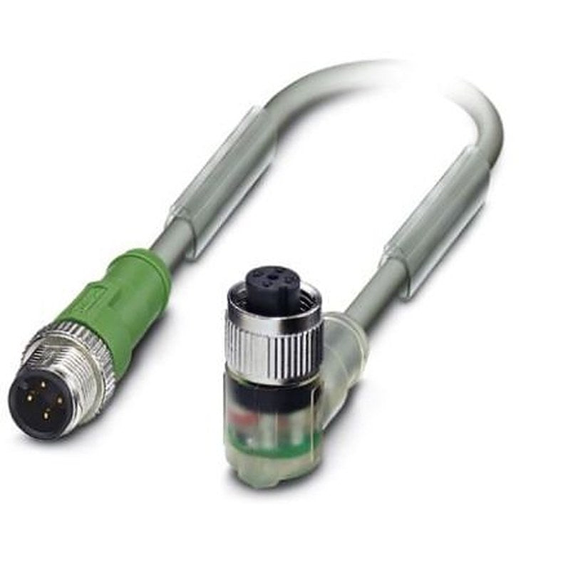 Phoenix Contact Male 4 way M12, Straight to Female 4 way M12 Sensor Actuator Cable, 300 mm