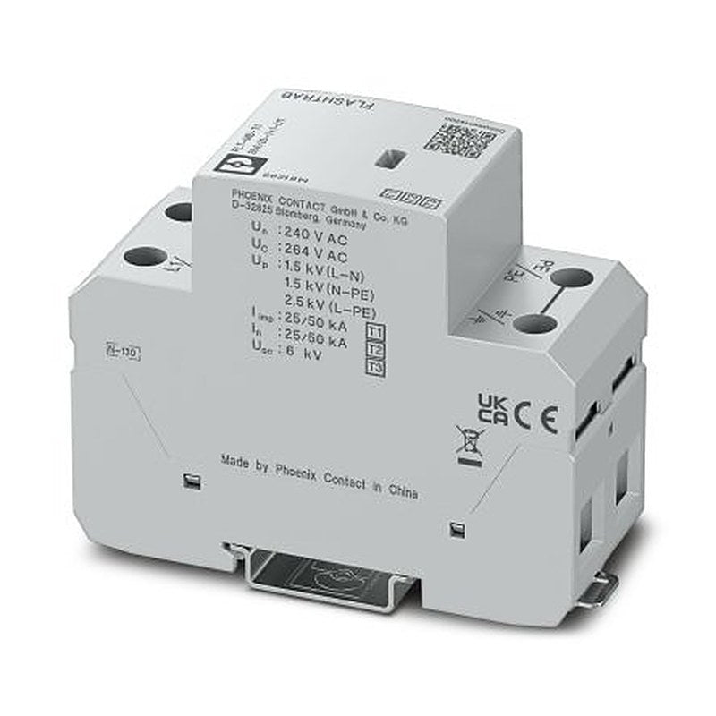 Phoenix Contact 1 Phase Surge Arrester, 25 kA, 264 V ac, DIN Rail