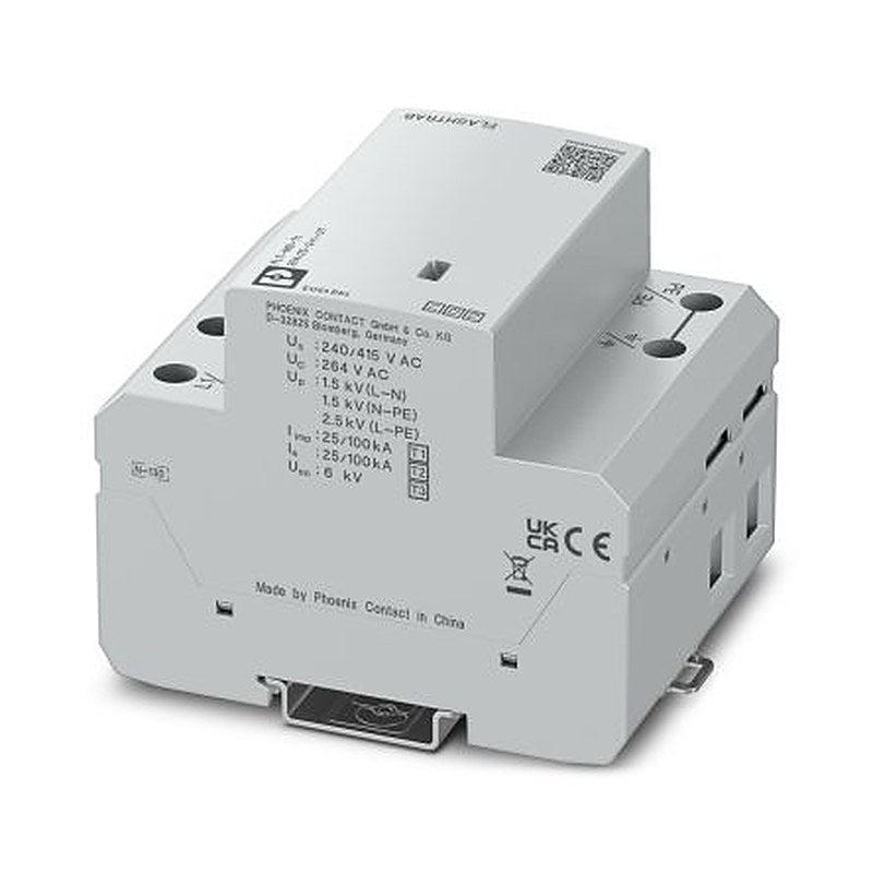 Phoenix Contact 3 Phase Surge Arrester, 25 kA, 264 V ac, DIN Rail