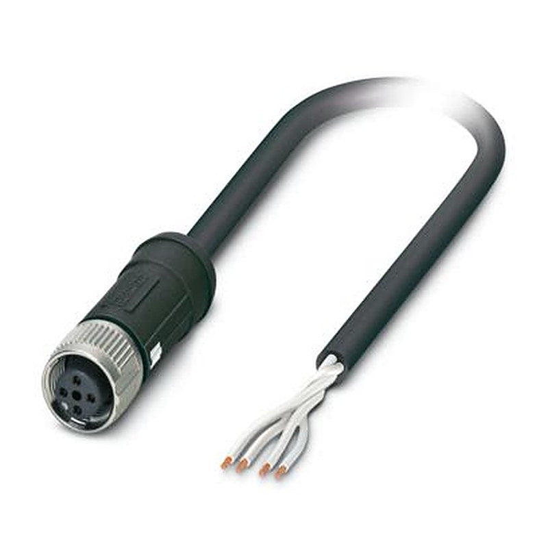 Phoenix Contact Free Cable End to Female M12, Straight Sensor Actuator Cable, 1 m