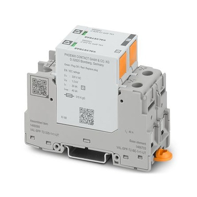 Phoenix Contact, VAL Surge Arrester 335V dc Maximum Voltage Rating 40 kA Maximum Surge Current Type 2 Arrester