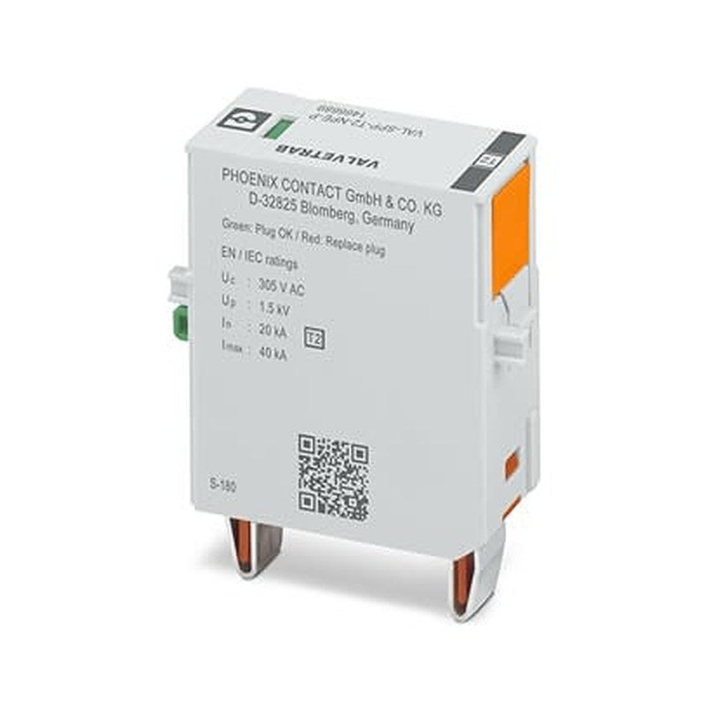 Phoenix Contact, VAL-SPP Surge Protection Plug 305V ac Maximum Voltage Rating 40 kA Maximum Surge Current Surge