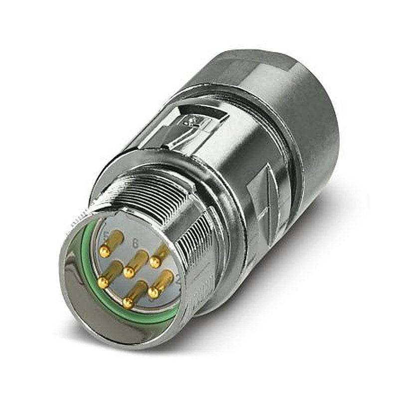Phoenix Contact Connector, 6 Contacts, Screw, M23 Connector, Plug, Male, IP67, M23 PRO Series